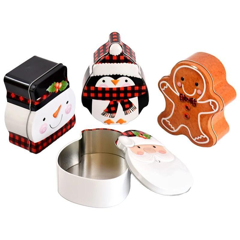 Caixa Decorativa De Natal Com Padrões De Papai Noel, Boneco De